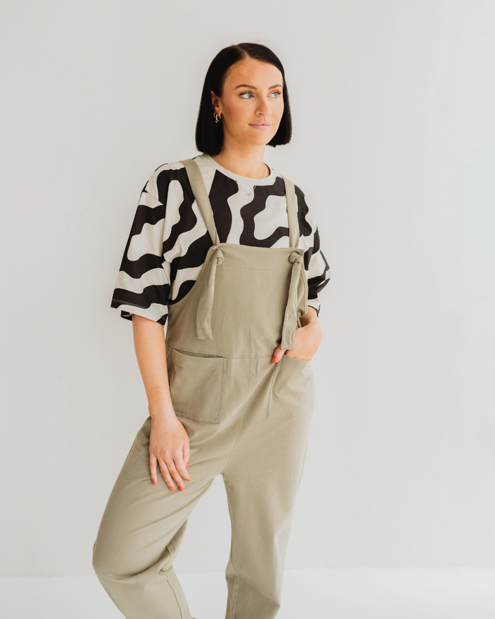 Lila Olive Dungarees