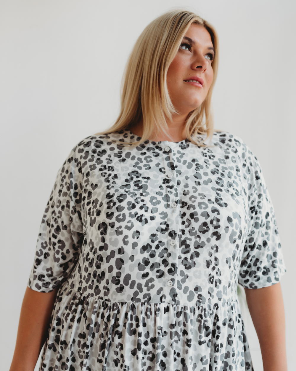 Matilda Mono Large Leopard Animal Print Dress