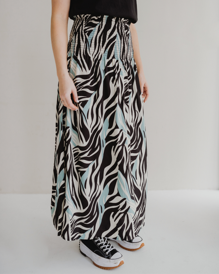 Zuri Zebra Pop Viscose Dress Skirt