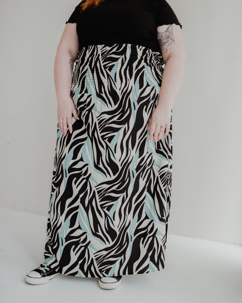Zuri Zebra Pop Viscose Dress Skirt
