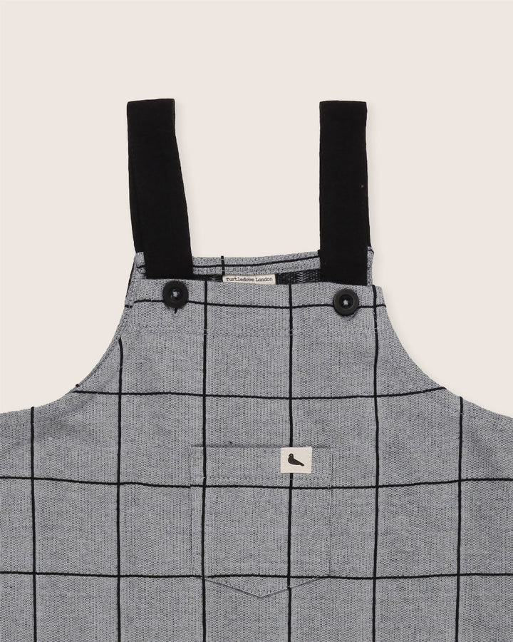 Sustainable kids grey dungarees