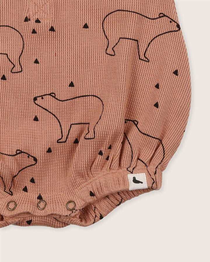Sustainable bear bubble romper for babies