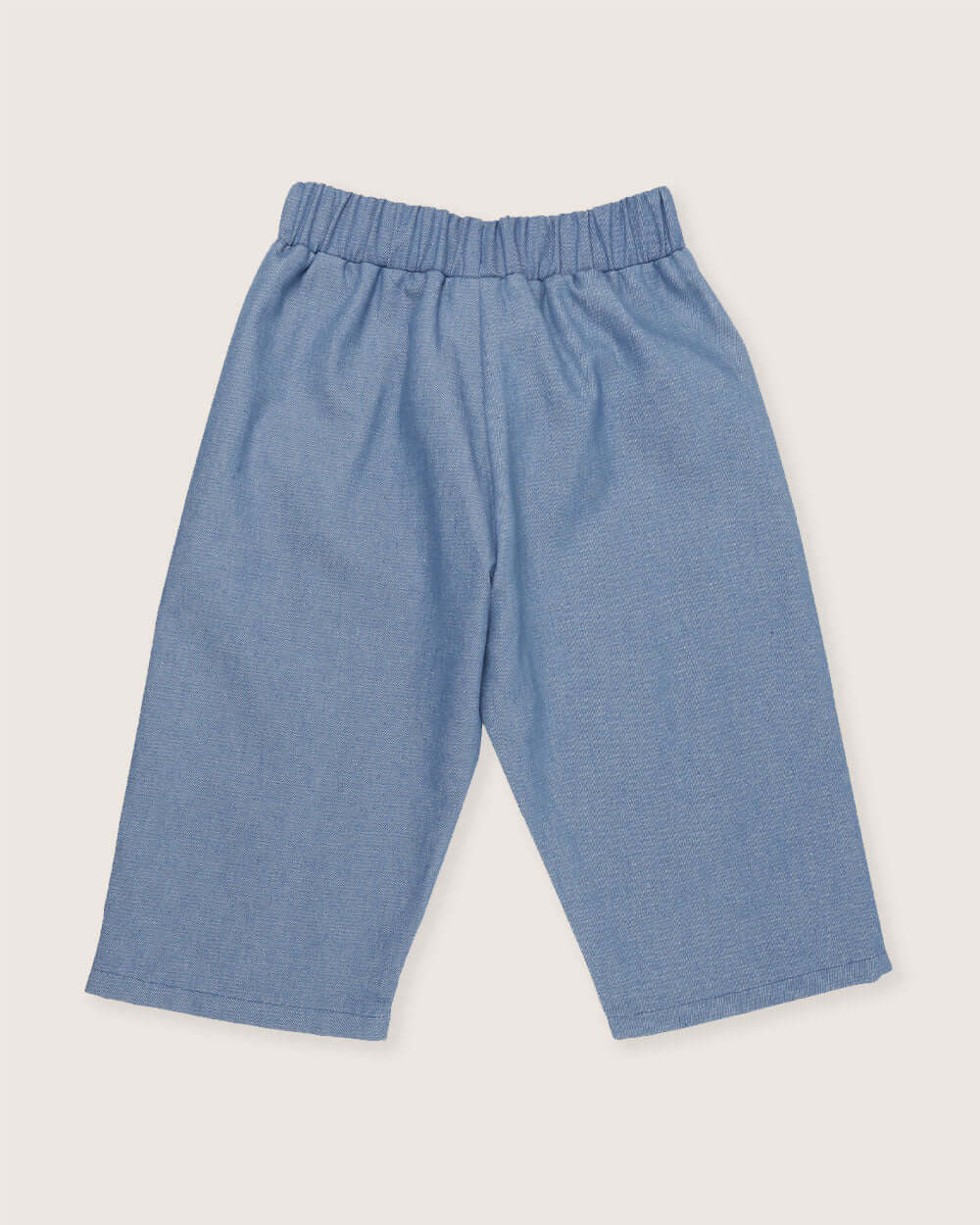 Kids Denim Blue Cropped Trousers