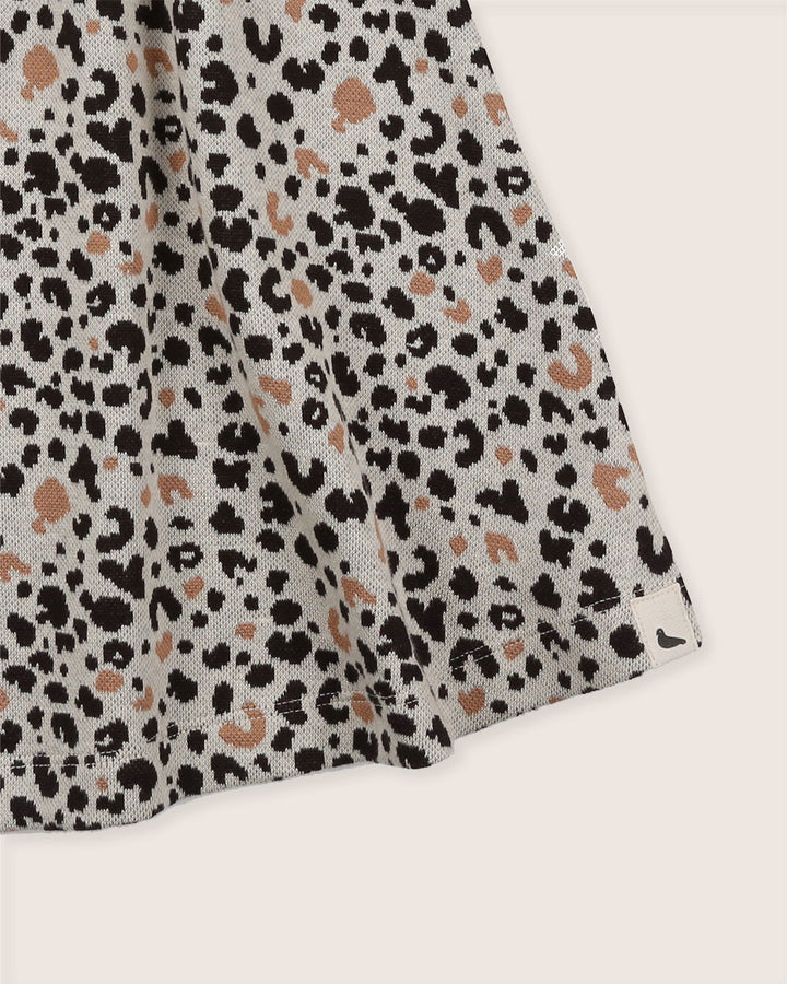 Leopard Animal Jacquard Midi Skirt