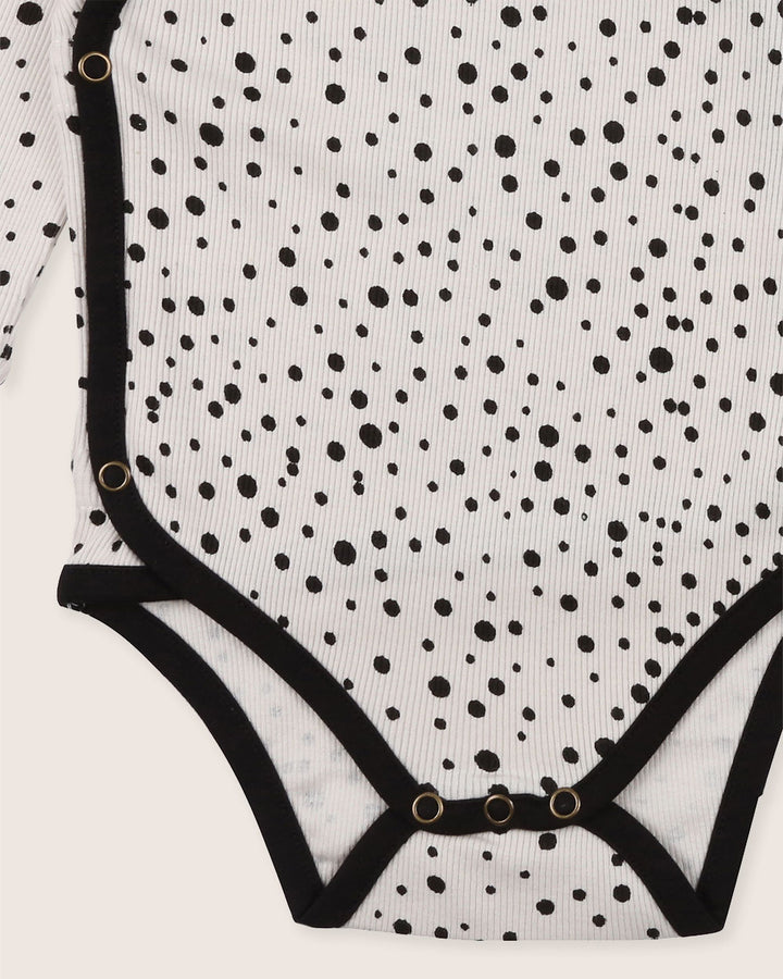 Printed dot sustainable baby bodysuit