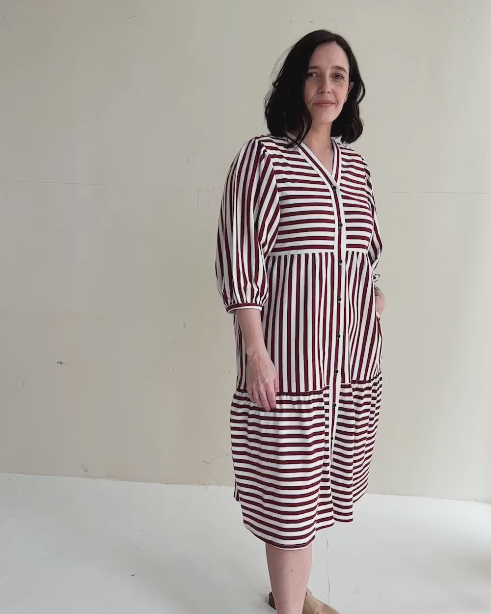 Clara Brick Stripe Dress
