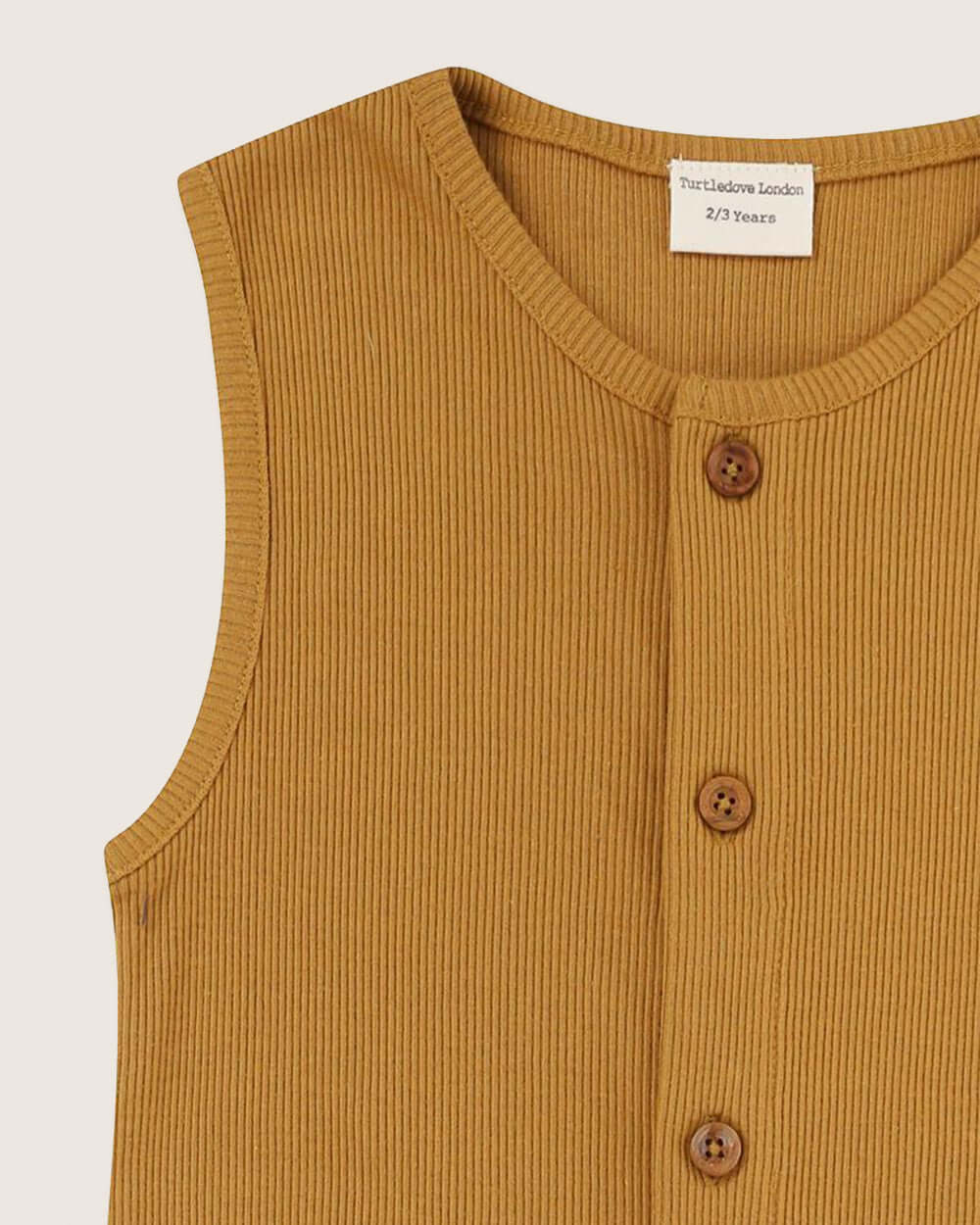 Sustainable yellow kids dungarees