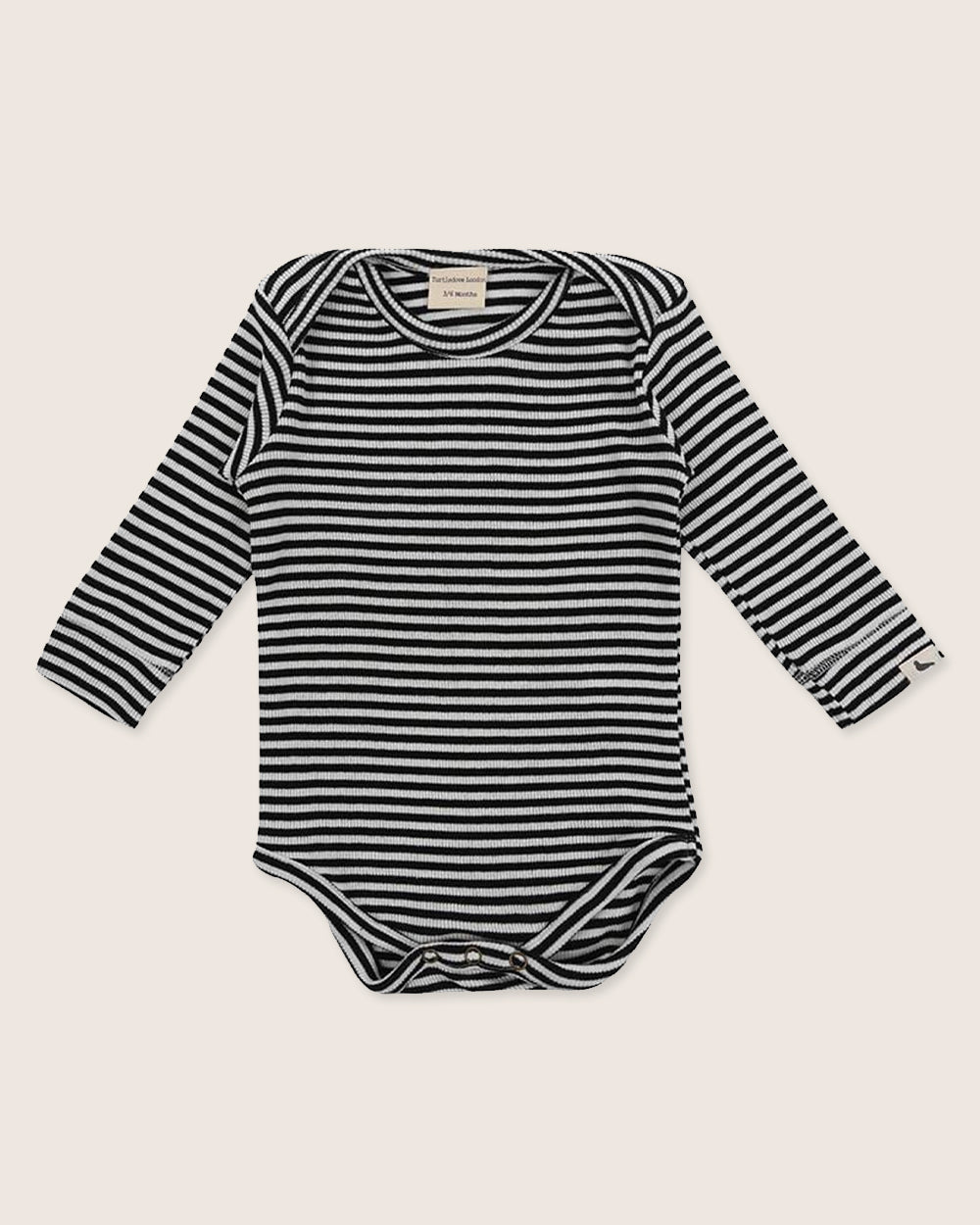 Organic cotton stripe baby bodysuit