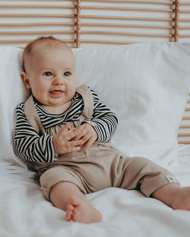 Baby wearing gender-neutral baby bodysuit