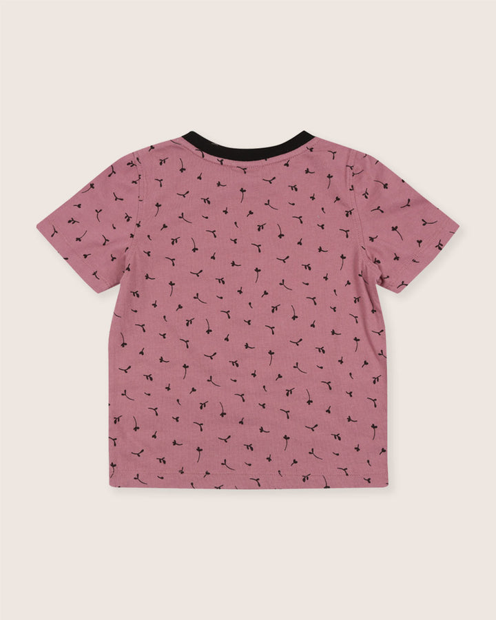 Pink organic cotton kids short-sleeve top