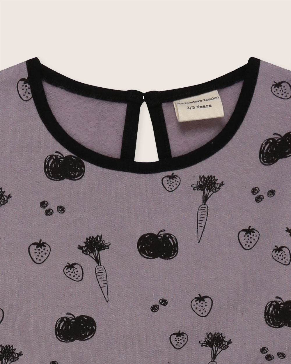 Purple organic cotton kids sleeveless dress