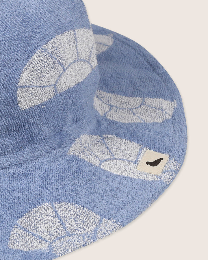 Blue organic cotton baby hat