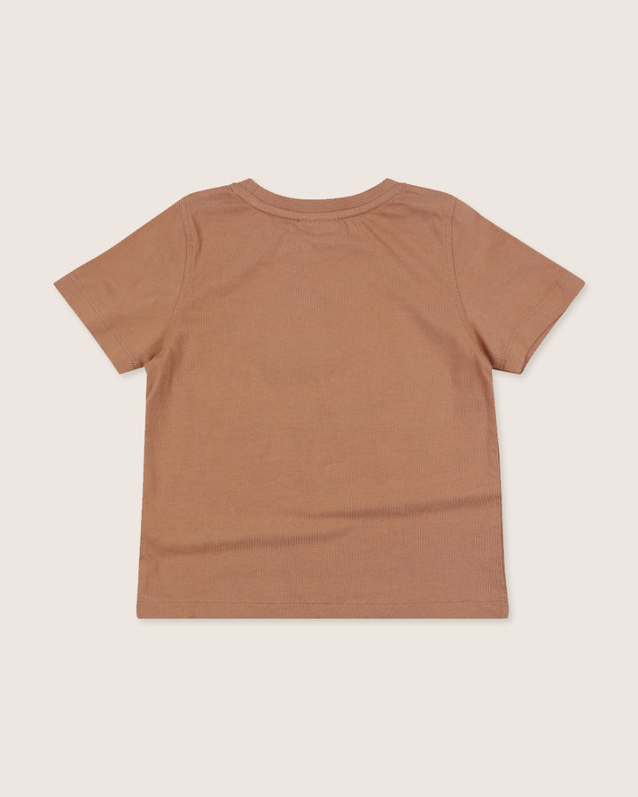 Orange organic cotton kids short-sleeve t-shirt