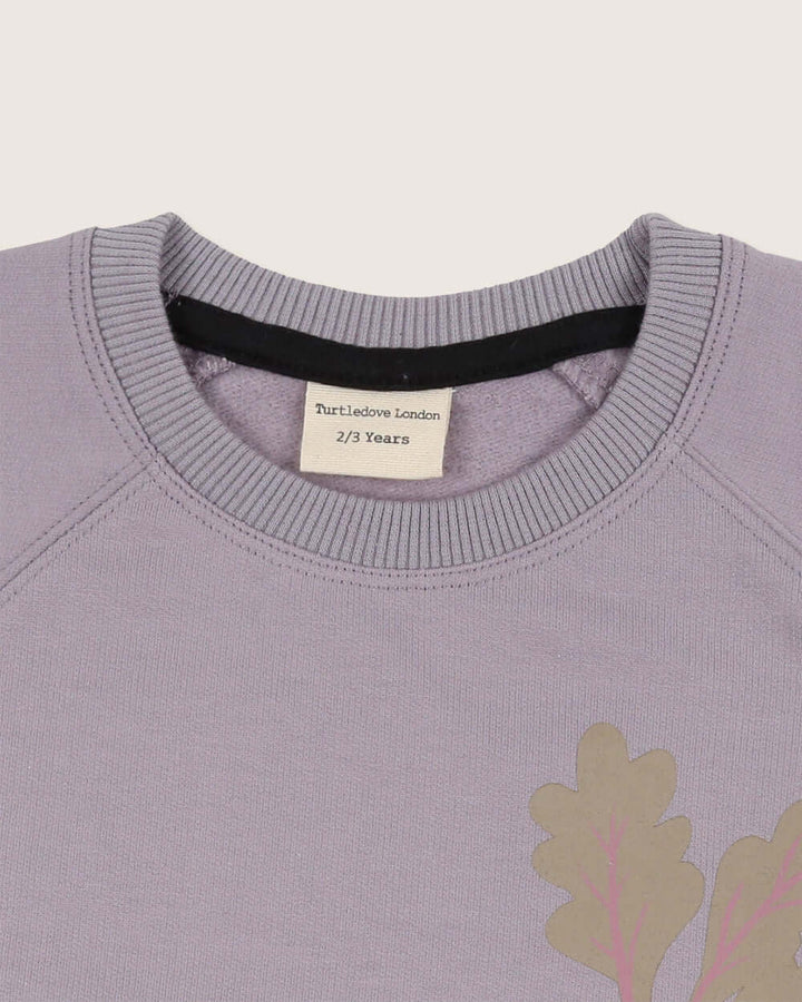 Organic cotton purple kids sweatshirt